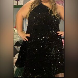 Black Sequin Dress